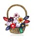 SB223 - Korean retro cute flower basket Saree Brooch
